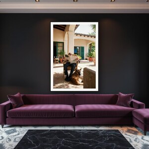 Belgian Malinois Wall Art art print framed in a luxury living room