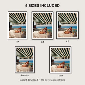 Massage Wall Art print size chart - 5 ratios included: 2:3, 3:4, 4:5, 11x14, ISO A