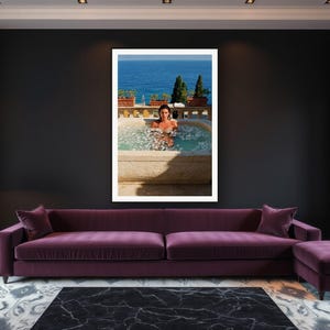 Ice Bath Wall Art art print framed in a luxury living room