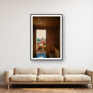 Cedar Cabin Sauna Print | Vintage Villa Recovery Photo (Digital Download) image 1