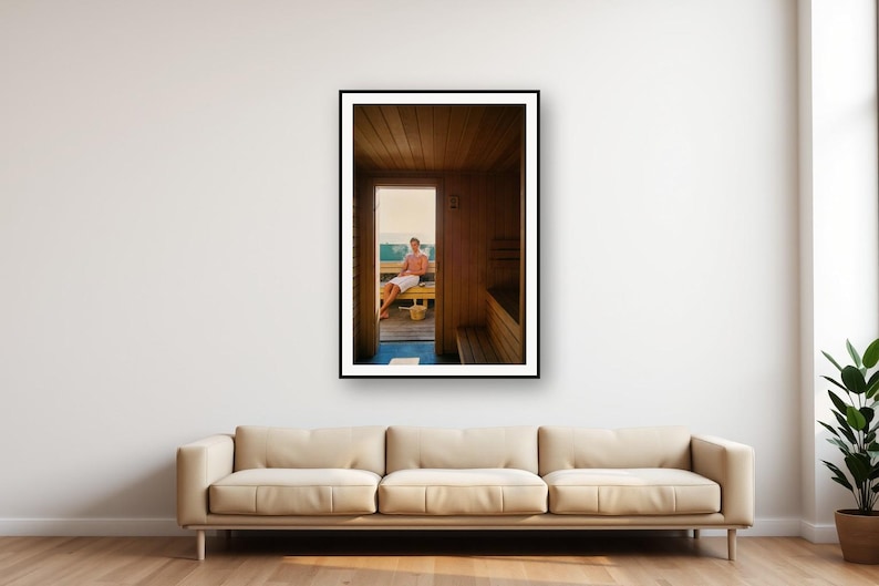 Cedar Cabin Sauna Print | Vintage Villa Recovery Photo (Digital Download) image 1
