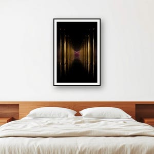 Brass Colonnade Print | Dark Moody Architectural Wall Art (Digital Download) image 2