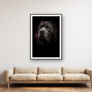 Cane Corso Portrait | Brass Light Dog Art (Digital Download) image 1