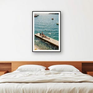 Vintage-Druck eines Ruderdocks | Ruderertraining in einer mediterranen Villa (Digitaler Download) Bild 2