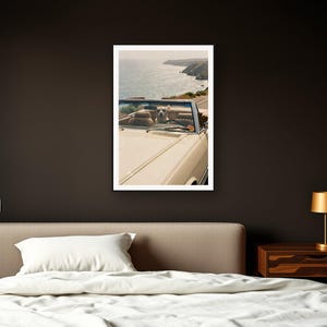 Labrador Wall Art art print framed in a dark luxury bedroom