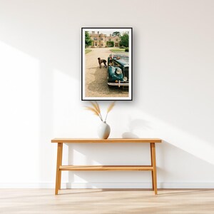 German Shorthaired Pointer Wall Art art print displayed above an entry console table
