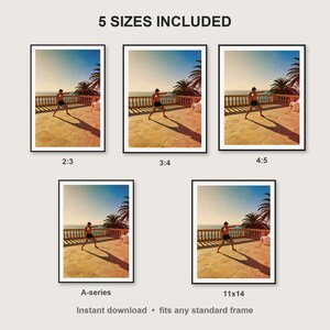 Boxing Wall Art print size chart - 5 ratios included: 2:3, 3:4, 4:5, 11x14, ISO A