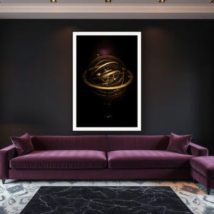 Celestial Wall Art art print framed in a luxury living room