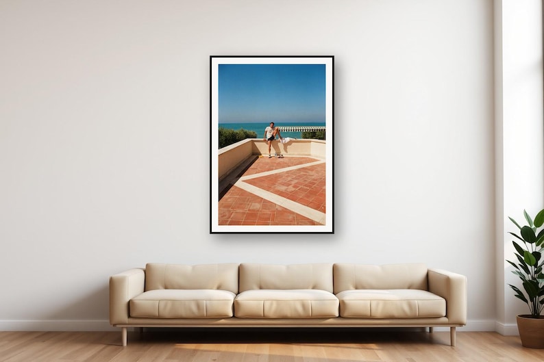 Athlete Stretching Print | Vintage Riviera Terrace Retro Fitness Photo (Digital Download) image 1