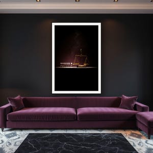 Alchemy Wall Art art print framed in a luxury living room
