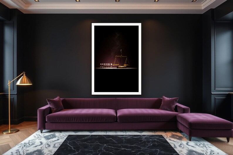 Alchemy Wall Art art print framed in a luxury living room