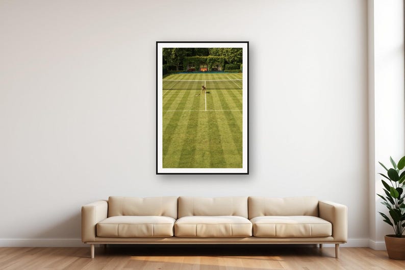 Boxer Dog Tennis Court Print | Vintage Estate Photography | Preppy Home Decor (Digital Download) image 1