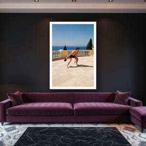 Kettlebell Wall Art art print framed in a luxury living room