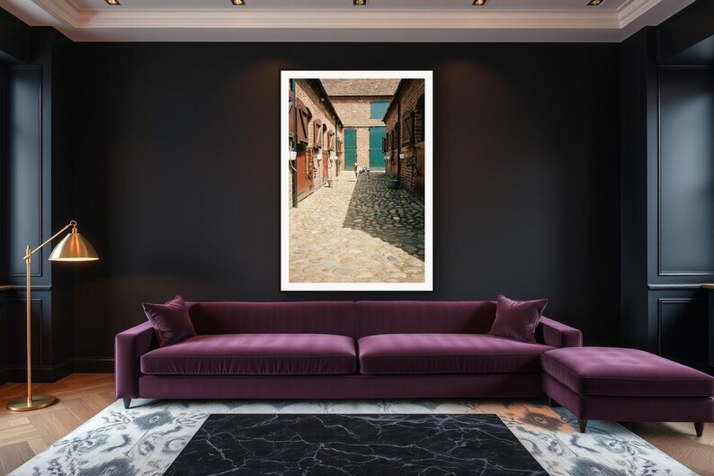 Dalmatian Wall Art art print framed in a luxury living room