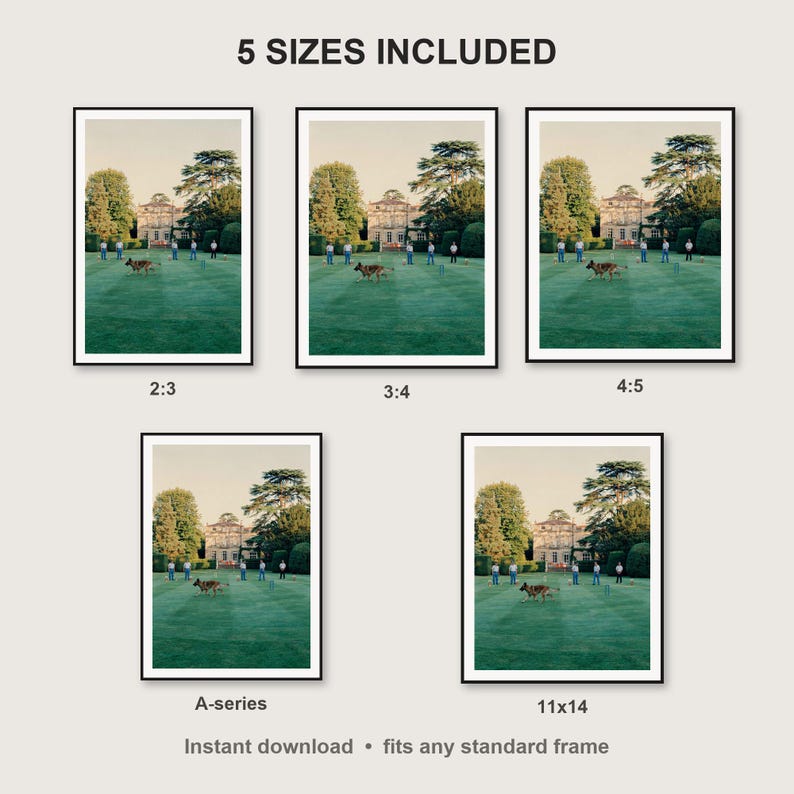 Dutch Shepherd Wall Art print size chart - 5 ratios included: 2:3, 3:4, 4:5, 11x14, ISO A
