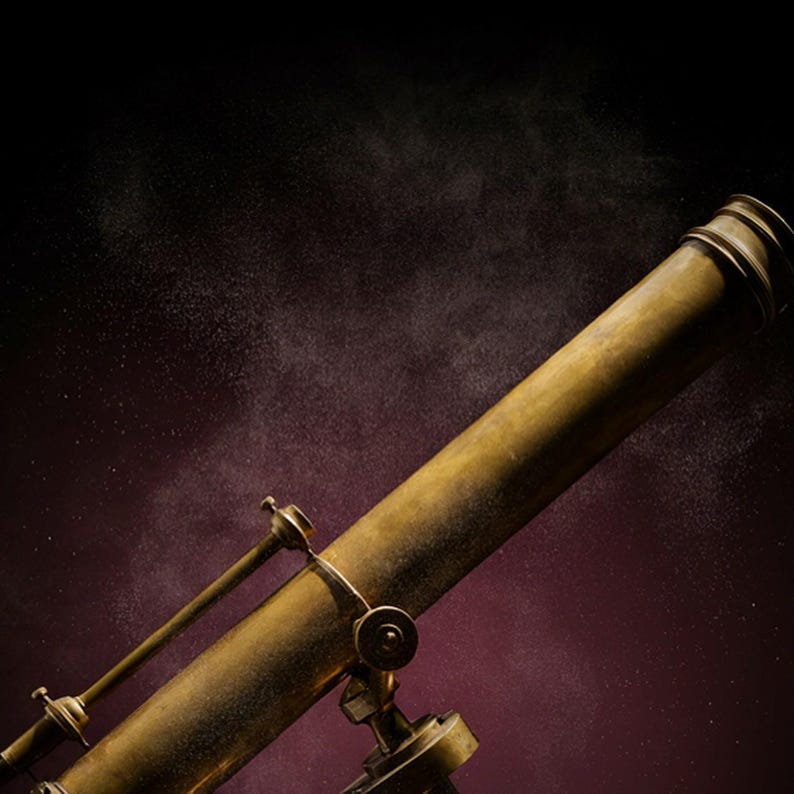 Antique Brass Telescope Print | Celestial Astronomy Wall Art (Digital Download) image 4