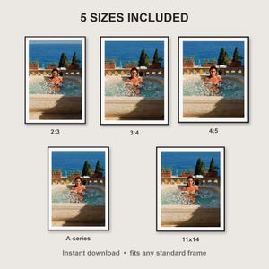 Ice Bath Wall Art print size chart - 5 ratios included: 2:3, 3:4, 4:5, 11x14, ISO A