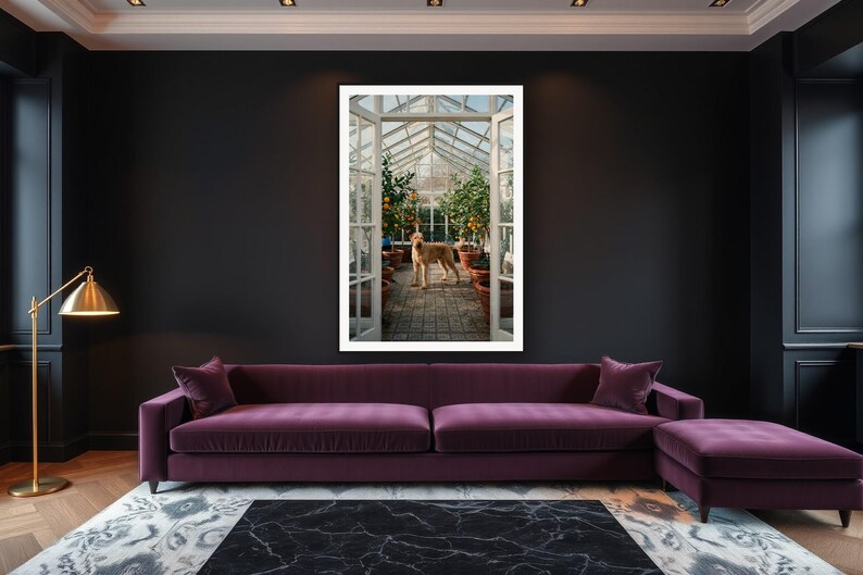 Rhodesian Ridgeback Wall Art art print framed in a luxury living room