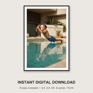 Vintage Poolside Fitness Print | Retro Villa Wall Art (Digital Download) image 3