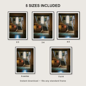 Great Dane Wall Art print size chart - 5 ratios included: 2:3, 3:4, 4:5, 11x14, ISO A