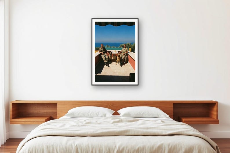 Lámina Riviera con imágenes de adiestradores de perros militares / Decoración vintage para terraza con pastores alemanes (descarga digital) imagen 2