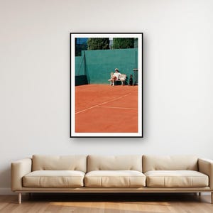 Doberman Tennis Print | Vintage Officer Courtside Photo (Digital Download) image 1