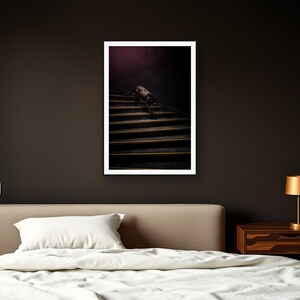 Black Panther Wall Art III art print framed in a dark luxury bedroom