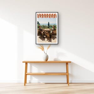 Military K9 Wall Art art print displayed above an entry console table