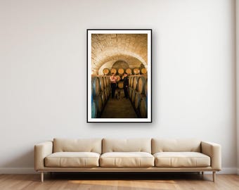 German Shepherd Wine Cellar Print | Vintage Officer Dog Photo (Digital Download)