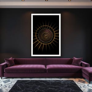 Dark Luxury Wall Art art print framed in a luxury living room