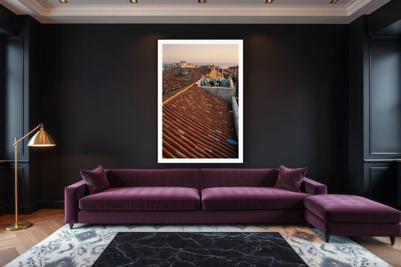 German Shepherd Wall Art art print framed in a luxury living room