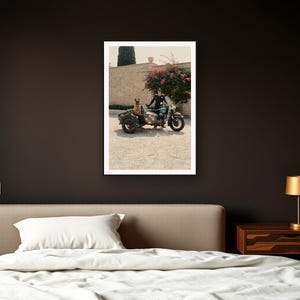 Belgian Malinois Wall Art art print framed in a dark luxury bedroom