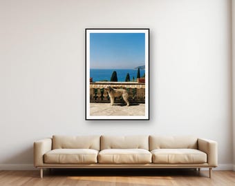 Afghan Hound Wall Art | Mediterranean Terrace Dog Print (Digital Download)