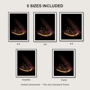 Celestial Wall Art print size chart - 5 ratios included: 2:3, 3:4, 4:5, 11x14, ISO A