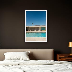 Standard Poodle Wall Art art print framed in a dark luxury bedroom