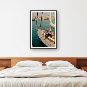 Vintagetryck av schäfer, yachtmarina | Retrofoto av segelhund (digital nedladdning) bild 2