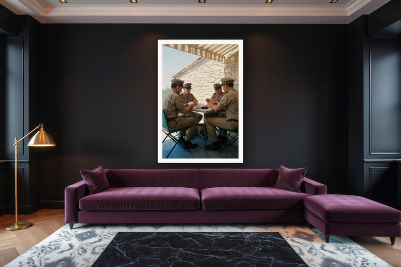 Military Wall Art art print framed in a luxury living room
