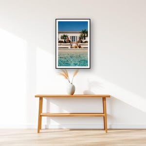 Military Dog Wall Art art print displayed above an entry console table