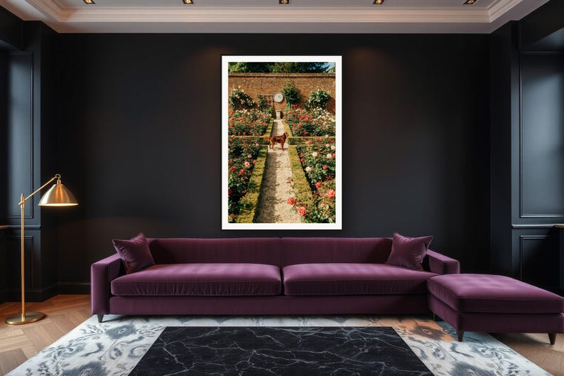 Irish Setter Wall Art art print framed in a luxury living room