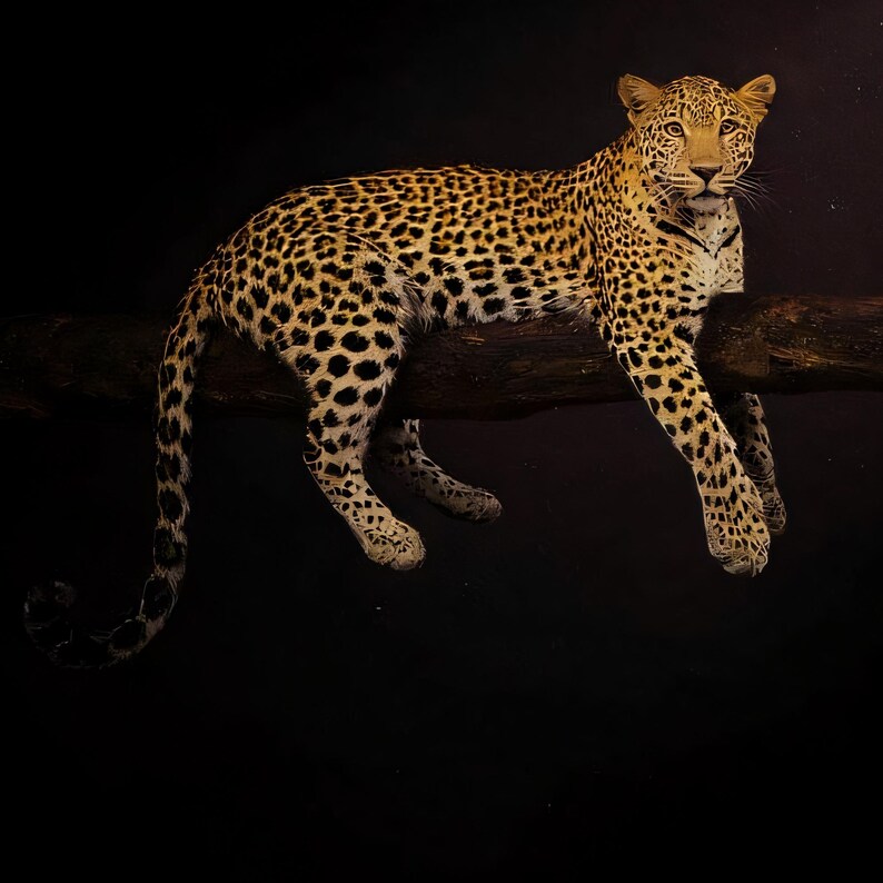 Close-up detail of Leopard Wall Art II art print