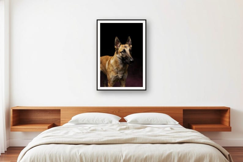 Belgian Malinois Print | Brass Gold Dog Decor (Digital Download) image 2