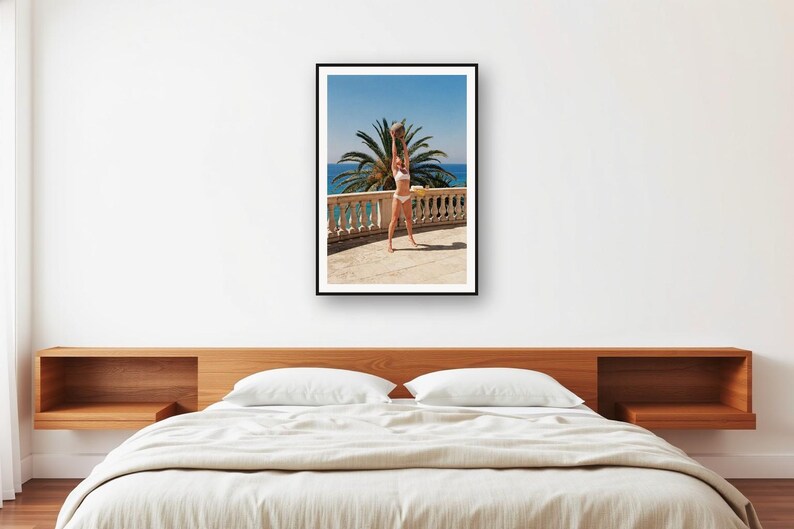 Lámina con diseño de terraza de villa vintage / Foto retro de entrenamiento de fuerza, decoración para gimnasio en casa (descarga digital) imagen 2