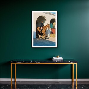 Dutch Shepherd Wall Art art print on a brass and black console vignette