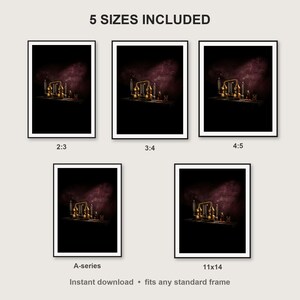 Alchemy Wall Art print size chart - 5 ratios included: 2:3, 3:4, 4:5, 11x14, ISO A