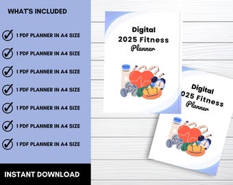 2025 Fitness Planner: Weight Loss & Habit Tracker (Digital Download)
