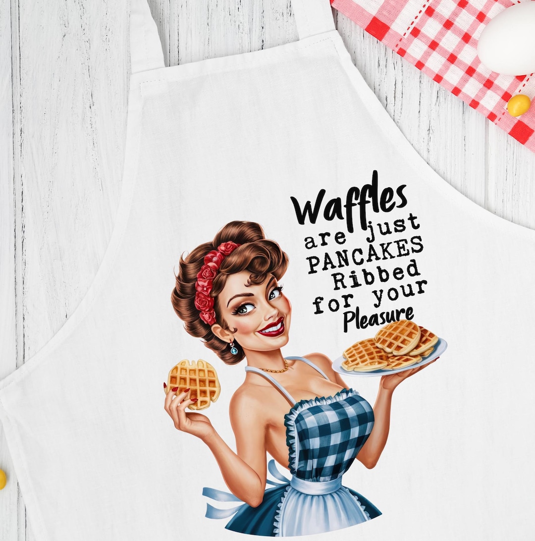 1950's Housewife Humor Apron | Funny Apron | Waffle Lovers | Vintage ...