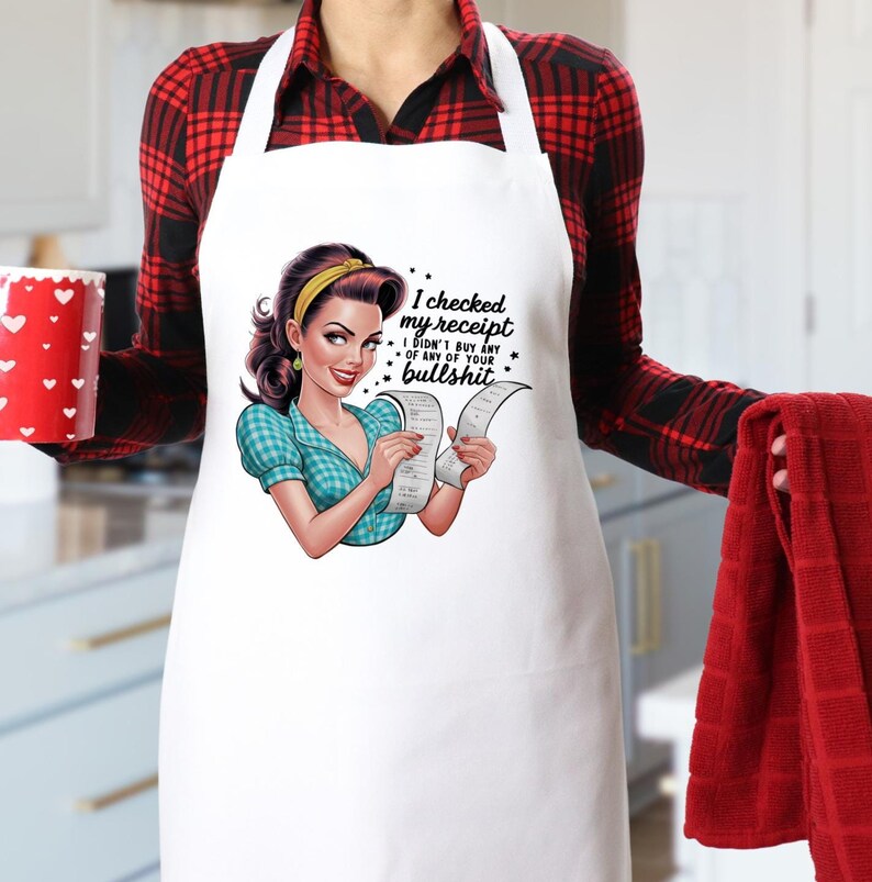 Sassy Retro Apron 1950's Housewife Apron Funny Kitchen Apron Kitchen ...