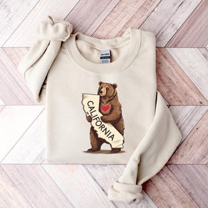 California Bear Hug Sweatshirt | Support and Solidarity for LA Wildfires | Los Angeles Wildfires Awareness Sweater | Pray for California