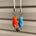 Magnetic Matching Ceramic Green Fish Keychain Duo Set Phone Bag Charm, Cute Gifts for Best Friend, Him, Boyfriend, Girlfriend, Sister