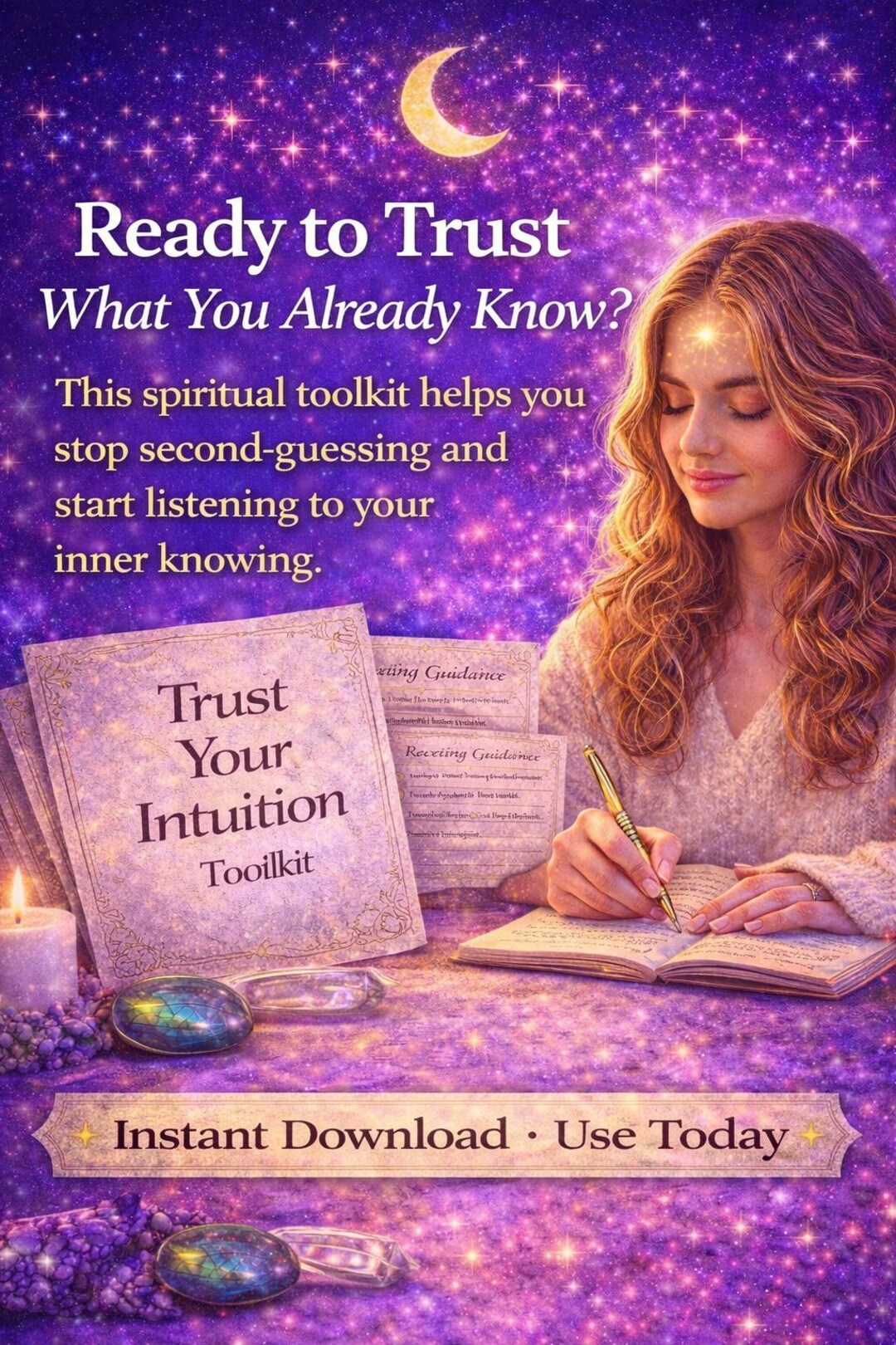 Intuition Toolkit | Printable Spiritual Journal Worksheets (digital ...